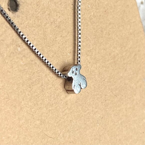 Signed TOUS Iconic Bear Sterling Silver 925 Sweet Dolls Bear Pendant Necklace - Picture 7 of 16